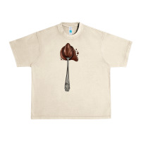 Sandshell spoon with chocolate Urban Heavy Tee - AdoDesignShop