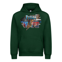 Forest Green Police wife lightning bolt 4th of july Urban Hoodie - HowdyJamesFarm