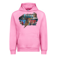 Fuchsia Pink Police wife lightning bolt 4th of july Urban Hoodie - HowdyJamesFarm