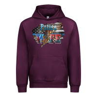 Mauve Wine Police wife lightning bolt 4th of july Urban Hoodie - HowdyJamesFarm