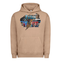 Pigment Burro Police wife lightning bolt 4th of july Urban Hoodie - HowdyJamesFarm