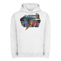 Pigment Lunar Rock Police wife lightning bolt 4th of july Urban Hoodie - HowdyJamesFarm