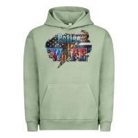 Pigment Oil Green Police wife lightning bolt 4th of july Urban Hoodie - HowdyJamesFarm