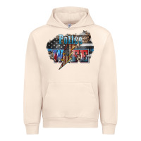 Sandshell Police wife lightning bolt 4th of july Urban Hoodie - HowdyJamesFarm