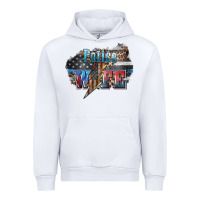White Police wife lightning bolt 4th of july Urban Hoodie - HowdyJamesFarm