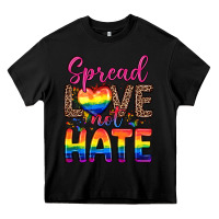 Black spread love not hate Heavy Core Tee - Zillion Design Studio