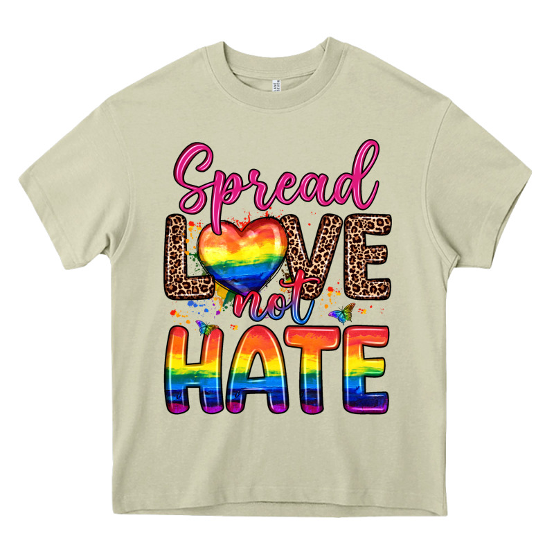Spread Love Not Hate Heavy Core Tee by Zillion Design Studio | Teevron