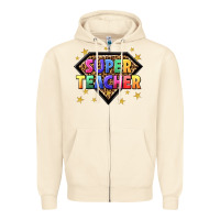 Sandshell super teacher with leopard Zipper Hoodie - NancyCooperArtShop