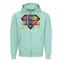 Super Teacher With Leopard Zipper Hoodie | Teevron