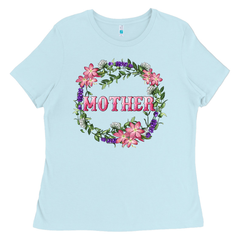 Mother With Floral Wreath Ladies Tee by RanaPortraitStore | Teevron