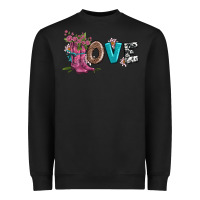 Black valentines day love and boots Heavyweight Sweatshirt - AdoDesignShop
