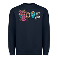 Navy valentines day love and boots Heavyweight Sweatshirt - AdoDesignShop