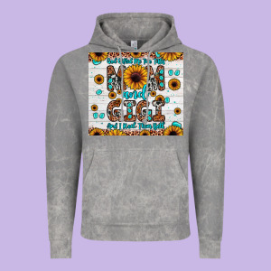 God Gifted Me Two Titles Mom And Gigi And I Rock Them Both Vintage Hoodie Designed By Jahusdesignshop