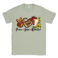 Matcha Peace Love Rooster With Sunflowers Classic Tee - LillyAllenDesigns