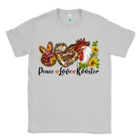 Moon Dust Peace Love Rooster With Sunflowers Classic Tee - LillyAllenDesigns