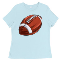 Baby Blue football Ladies Tee - texasbilliewilder