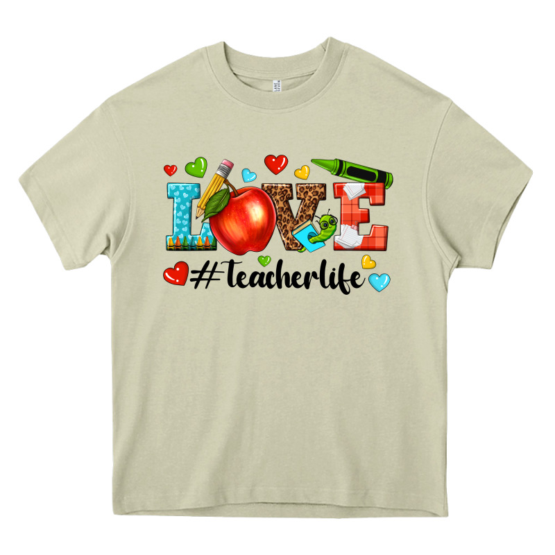 Love Teacher Life Heavy Core Tee by texasbilliewilder | Teevron