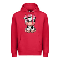 Cardinal cute cow Premium Hoodie - texasbilliewilder