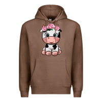 Chestnut cute cow Premium Hoodie - texasbilliewilder