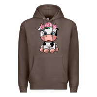 Coffee cute cow Premium Hoodie - texasbilliewilder