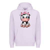 Lilac cute cow Premium Hoodie - texasbilliewilder