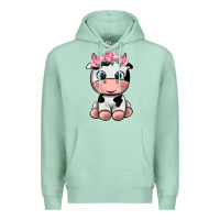 Seafoam cute cow Premium Hoodie - texasbilliewilder
