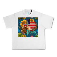 Lunar Rock 4th of july texas map with cow seamless pattern Urban Heavy Tee - BundleAndBundleShop