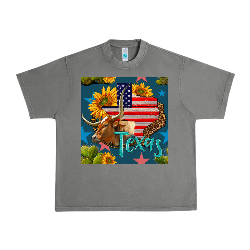 4th Of July Texas Map With Cow Seamless Pattern Urban Heavy Tee by BundleAndBundleShop | Teevron