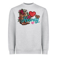 Valentines Day Howdy And Boots Heavyweight Sweatshirt | Teevron