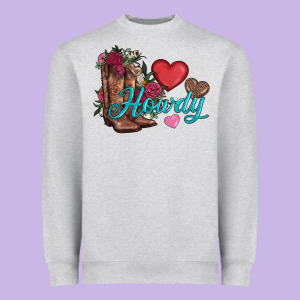 Valentines Day Howdy And Boots Heavyweight Sweatshirt Designed By Adodesignshop