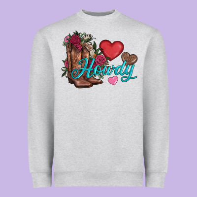 Valentines Day Howdy And Boots Heavyweight Sweatshirt Designed By Adodesignshop