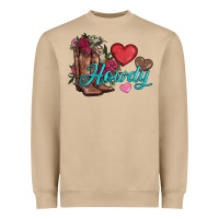 Mushroom valentines day howdy and boots Heavyweight Sweatshirt - AdoDesignShop