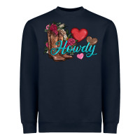 Navy valentines day howdy and boots Heavyweight Sweatshirt - AdoDesignShop