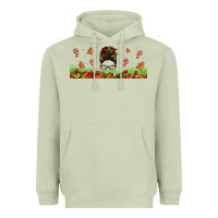 Matcha christmas mama messy bun Heavyweight Hoodie - Jasminsmagicworld