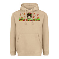 Mushroom christmas mama messy bun Heavyweight Hoodie - Jasminsmagicworld