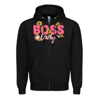 Black boss lady Zipper Hoodie - MaliasSmallBusiness