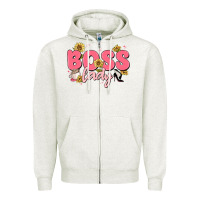 Oatmeal Heather boss lady Zipper Hoodie - MaliasSmallBusiness