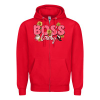 Red boss lady Zipper Hoodie - MaliasSmallBusiness