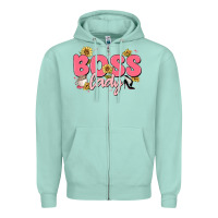 Seafoam boss lady Zipper Hoodie - MaliasSmallBusiness