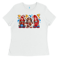White football gnome with element Ladies Tee - texasbilliewilder