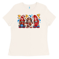 Bone football gnome with element Ladies Tee - texasbilliewilder