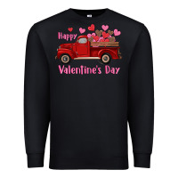 Black happy valentine's day truck hearts Premium Sweatshirt - RanaPortraitStore