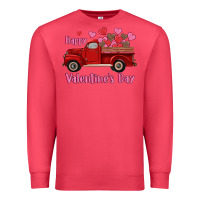 Cardinal happy valentine's day truck hearts Premium Sweatshirt - RanaPortraitStore