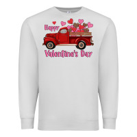 Dove Grey happy valentine's day truck hearts Premium Sweatshirt - RanaPortraitStore