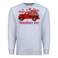 Happy Valentine's Day Truck Hearts Premium Sweatshirt | Teevron