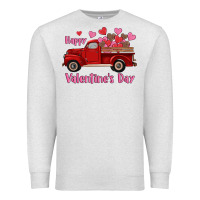 Oatmeal Heather happy valentine's day truck hearts Premium Sweatshirt - RanaPortraitStore