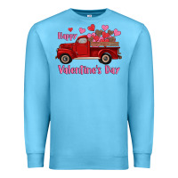 Ocean Blue happy valentine's day truck hearts Premium Sweatshirt - RanaPortraitStore
