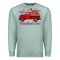 Seafoam happy valentine's day truck hearts Premium Sweatshirt - RanaPortraitStore