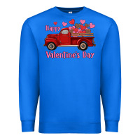 True Royal happy valentine's day truck hearts Premium Sweatshirt - RanaPortraitStore