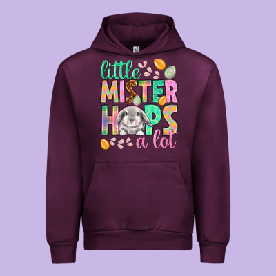 Little Mister Hops A Lot Easter Day Urban Hoodie Designed By Howdyjamesfarm